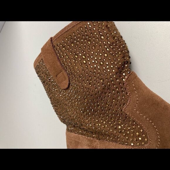 NAUGHTY MONKEY, Women’s Studded Suede Cowboy Boots, Size 7.5 - Picture 4 of 12